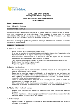 Responsable de l`Unité Cimetières - Ville de Saint