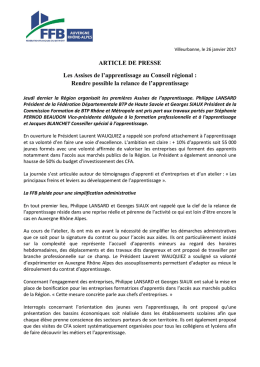Rendre possible la relance de l`apprentissage