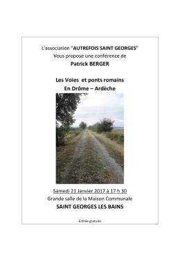 affiche conférence voies romaines