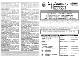 PMU du Lundi 23 Janv 2017