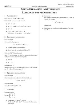 Exercices - Mathématiques