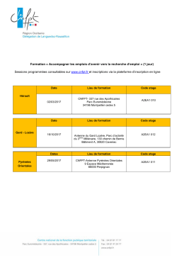 Formation - Le CNFPT