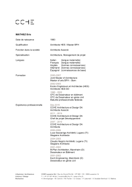 Télécharger le CV de E. Mathez