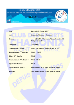 SL U16 D Coupe d`Argent Chamonix