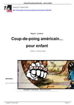 Coup-de-poing am&eacute;ricain... pour enfant