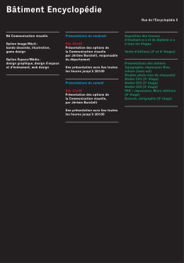 Programme b&acirc;timent HEAD, rue de l`Encyclop&eacute;die 5