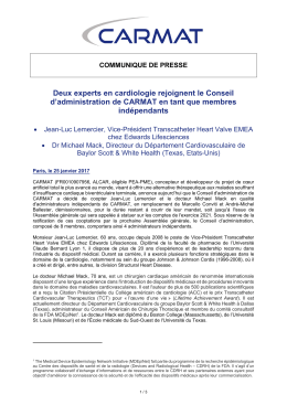 Deux experts en cardiologie rejoignent le Conseil d