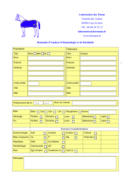 formulaire demande analyses