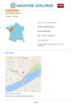 Fiche Industrie Explorer