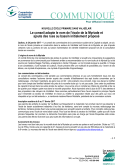 Nouvelle &eacute;cole primaire dans Val-B&eacute;lair