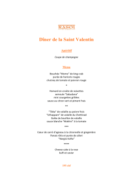 Dîner de la Saint Valentin