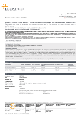 15.00% pa Multi Barrier Reverse Convertible sur Adobe