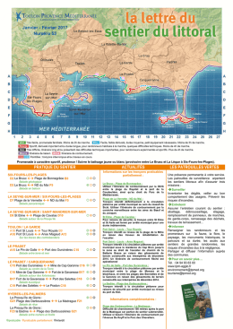 la lettre du sentier du littoral : janvier - février 2017