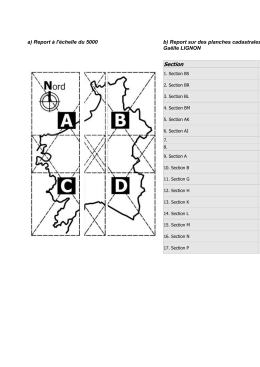 a) Report à l`échelle du 5000 b) Report sur des planches