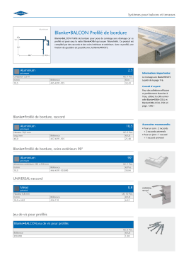 Blanke•BALCON Profilé de bordure - blanke