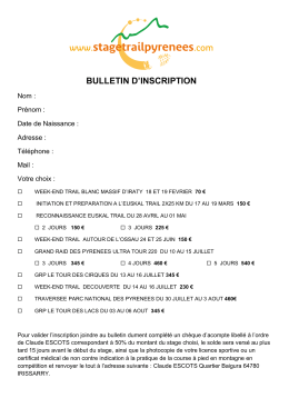 bulletin d`inscription