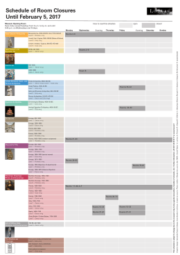 Schedule of Room Closures Until February 5, 2017