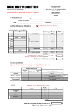 bulletin d`inscription