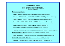 Calendrier BNSSA 2008 - Pr&eacute;fecture de Loire