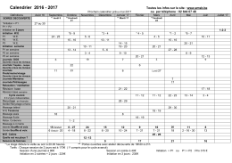 Voir le calendrier synoptique annuel 2016-2017