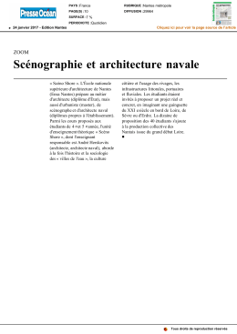 Scénographie et architecture navale