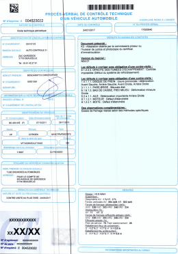 Contr&ocirc;le technique