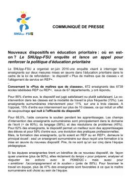 communiqu&eacute; de presse