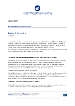 Tadalafil Generics, INN-tadalafil