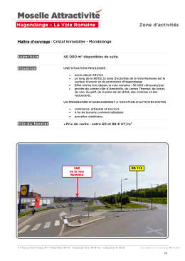 Hagondange – La Voie Romaine Zone d`activités