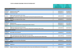 calendrier prévisionnel d`affichage des résultats CIG grande couronne