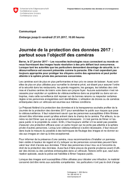 Journée de la protection des données 2017 : partout sous l`objectif