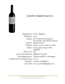 Fiche détaillée - Excalibur Wines