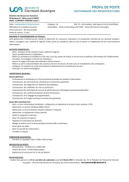 profil de poste - Université d`Auvergne