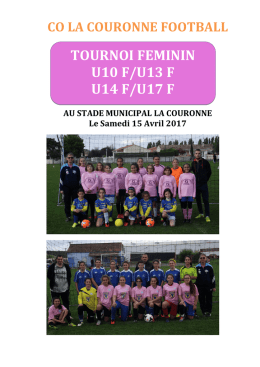 TOURNOI FEMININ U10 F/U13 F U14 F/U17 F