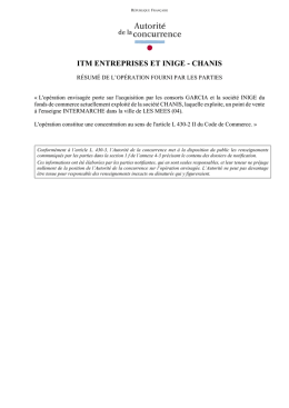 itm entreprises et inige - chanis