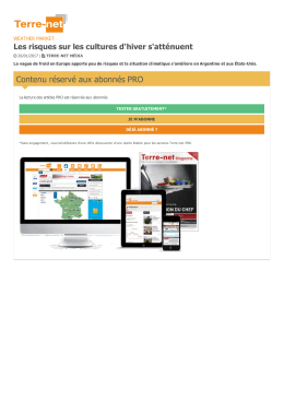 Effet du froid sur les cultures en Europe - Terre-net