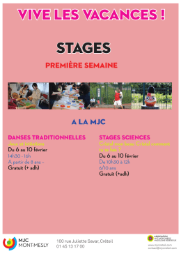 stages - Ville de Cr&eacute;teil
