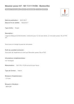 Offre Emploi - Stage - Departement de la Vienne | Emploi 86