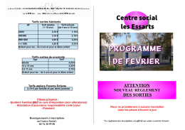 Programme de fevrier - Cité