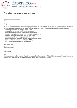 Cauchemar avec mon proprio