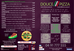 Carte - Douce Pizza