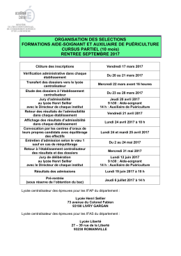 T&eacute;l&eacute;charger le CALENDRIER de l`organisation des s&eacute;lections de
