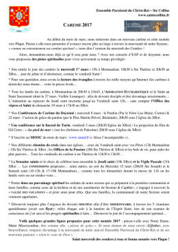 careme 2017 - Ensemble Paroissial de la Sainte Colline