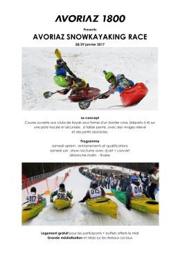 avoriaz snowkayaking race - Canoe Rhone