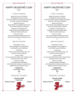 Valentine`s Day Menu