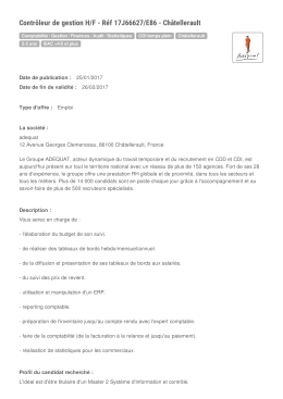 Offre Emploi - Stage - Departement de la Vienne | Emploi 86