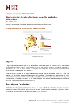 G&eacute;ovisualisation des discr&eacute;tisations : une petite