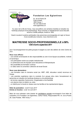 MAITRE/SSE SOCIO-PROFESSIONNEL/LE à 50%