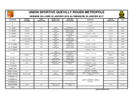 programme de la semaine