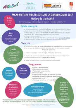 Juin 2017 - La Grand Combe : Cap M&eacute;tiers S&eacute;curit&eacute;